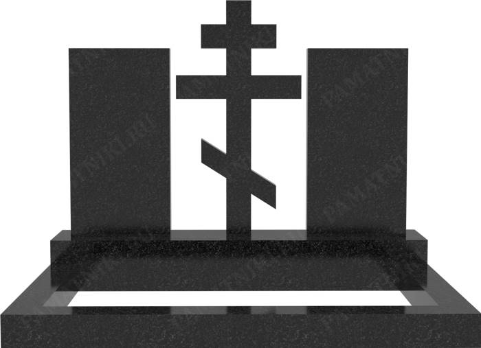 гранитный памятник с крестом